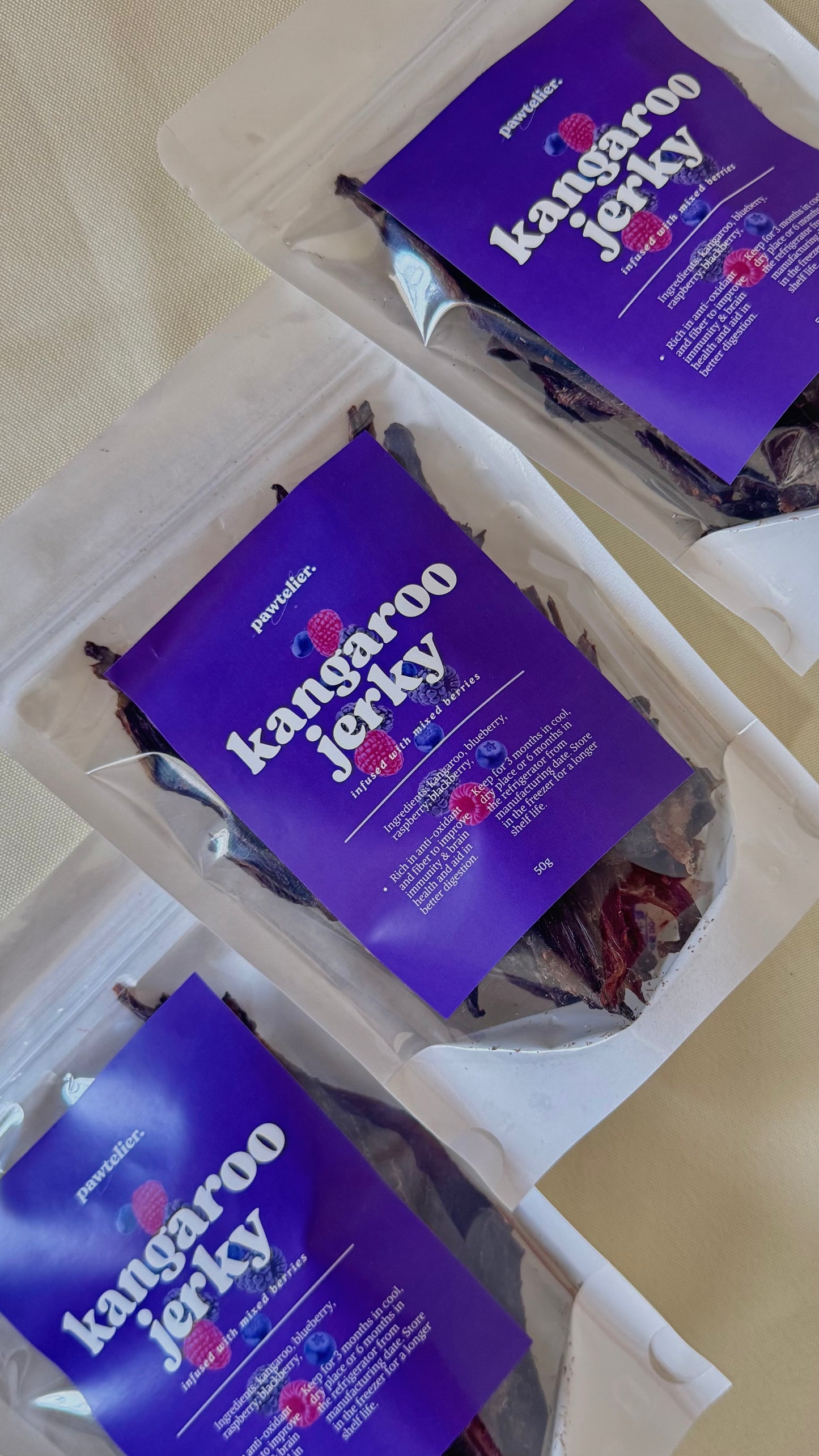 Kangaroo Jerky with Mixed Berries